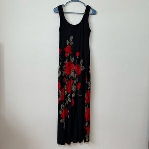 Vintage Maxi Rose Dress - Buffy Vibes